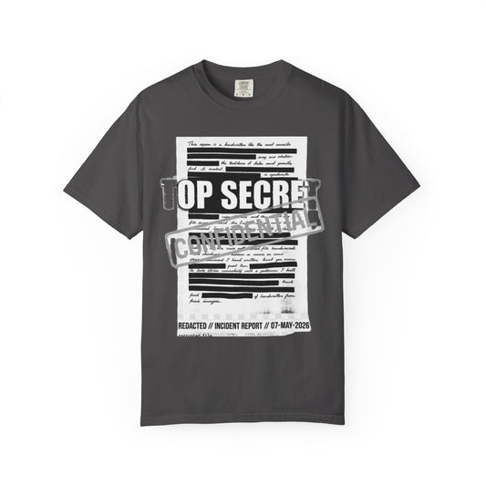 Color: Graphite | Classified Information Enthusiast | Garment-Dyed Tee — AttitudeShirts