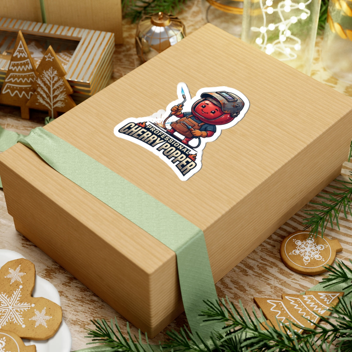 "Professional Cherry Popper" Sticker — Main