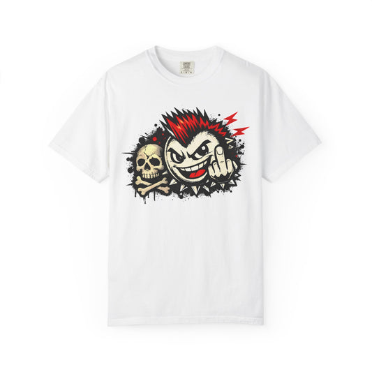 Color: White | One Finger Opinion | Garment-Dyed Tee — AttitudeShirts
