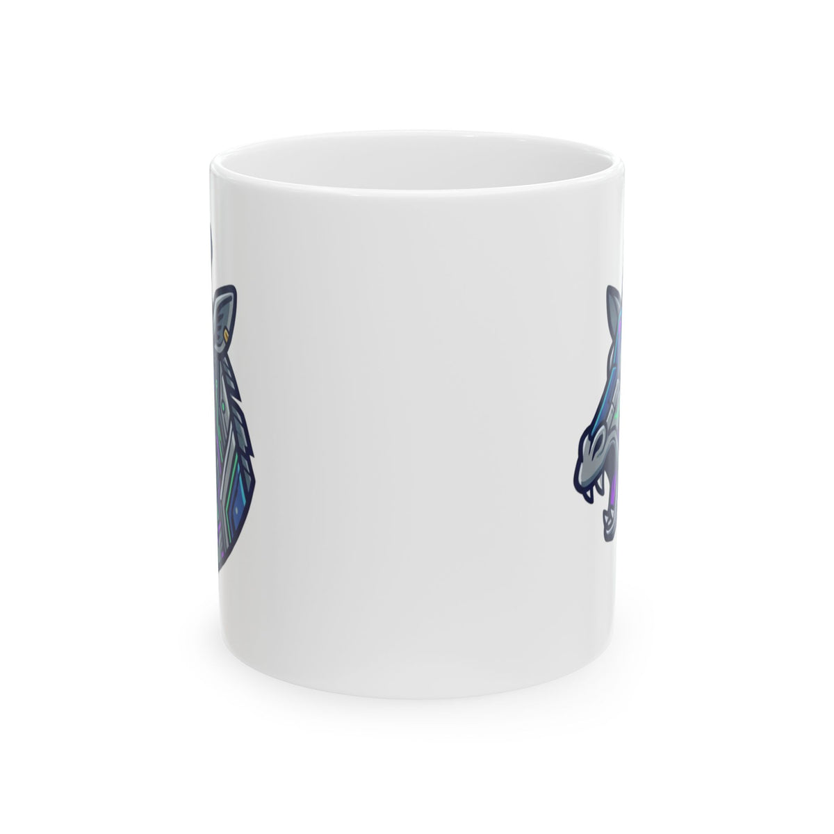 "Cyber Giraffe" White Ceramic Mug — Graphic