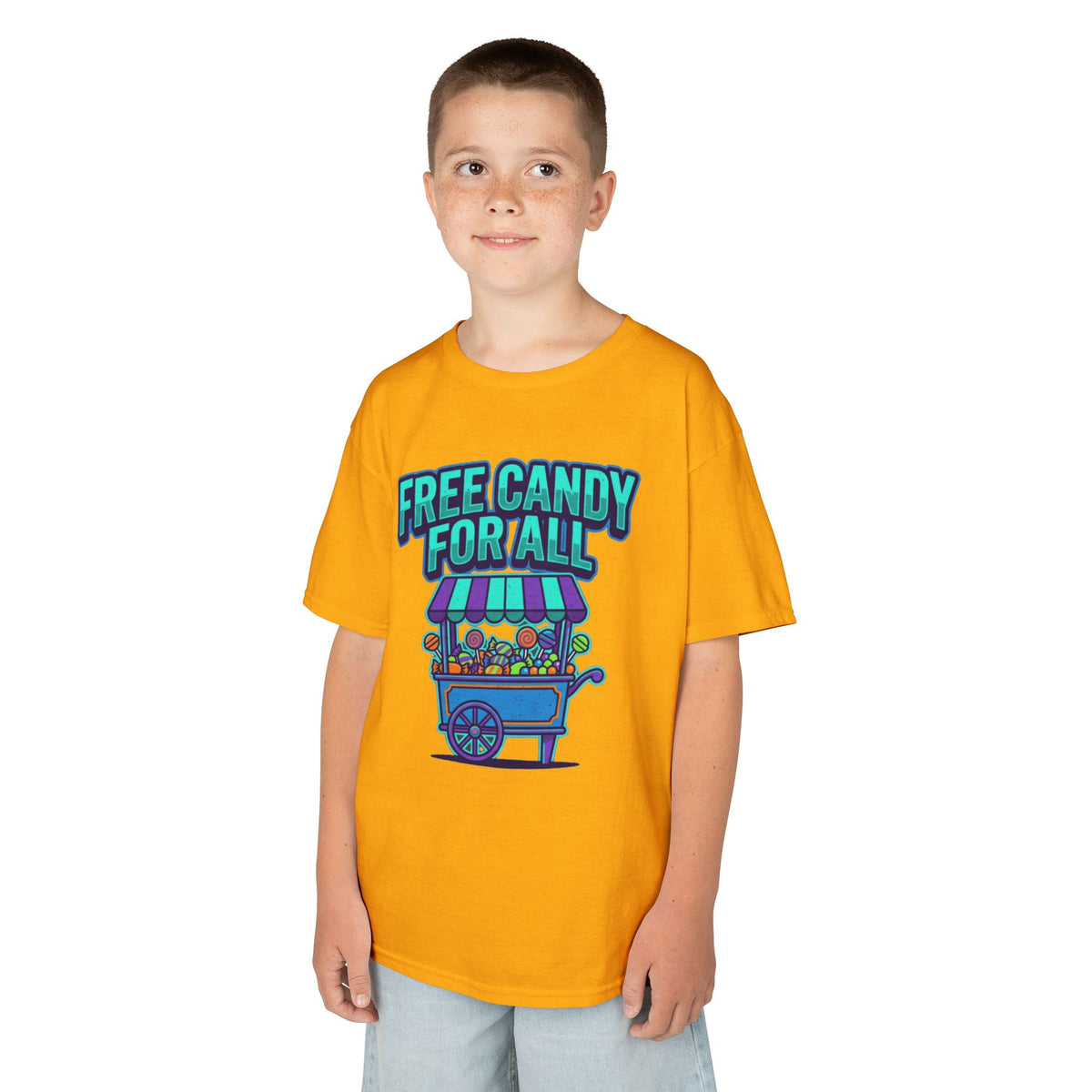 Color: Gold | Free Candy For All Kids Tee