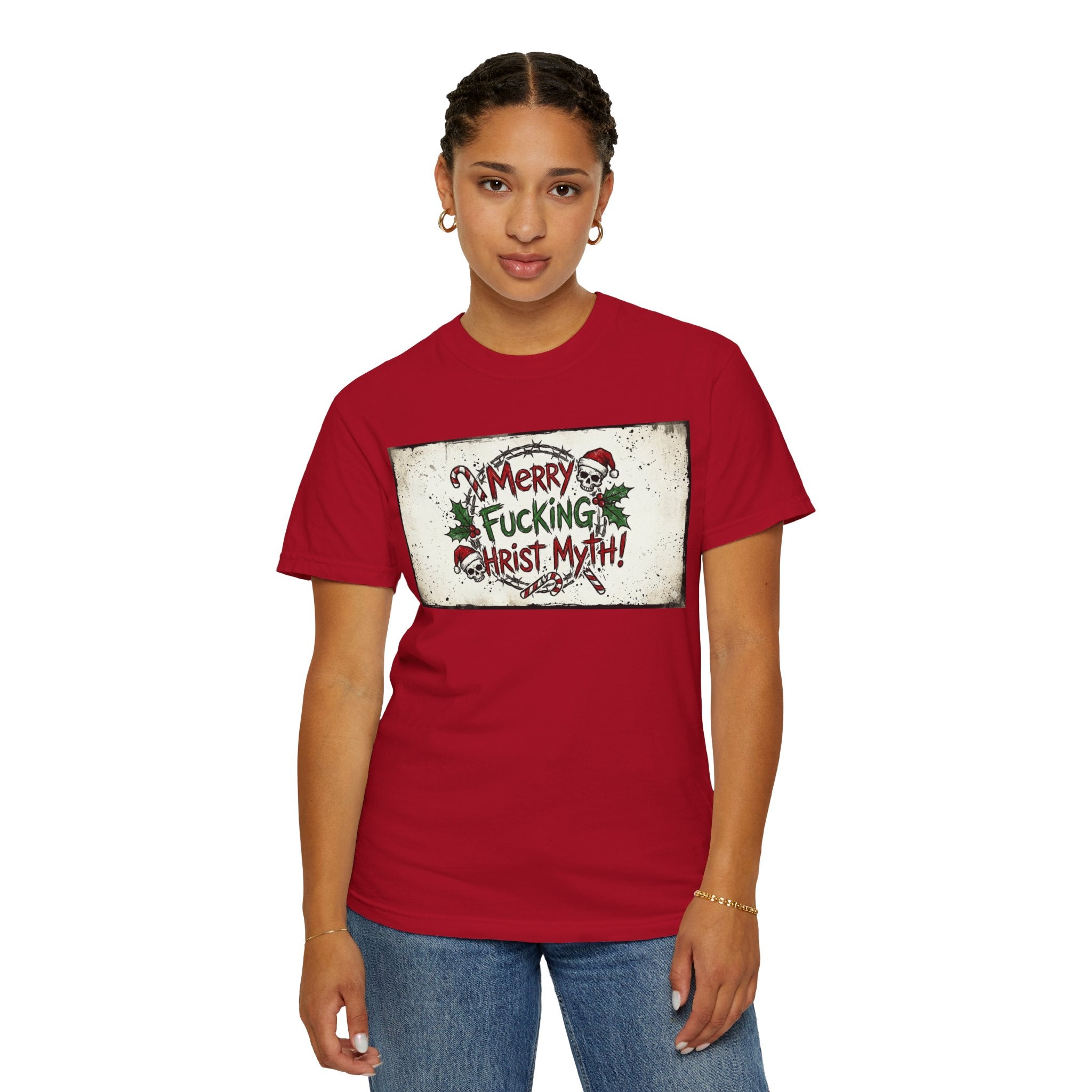 "MF Christ Myth 4" Unisex Garment-Dyed T-shirt