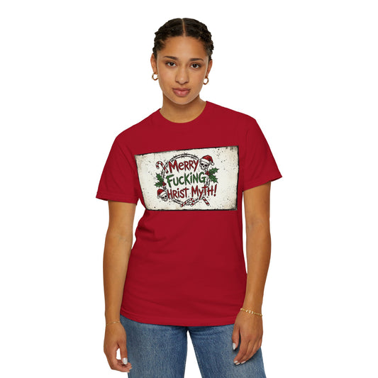 "MF Christ Myth 4" Unisex Garment-Dyed T-shirt