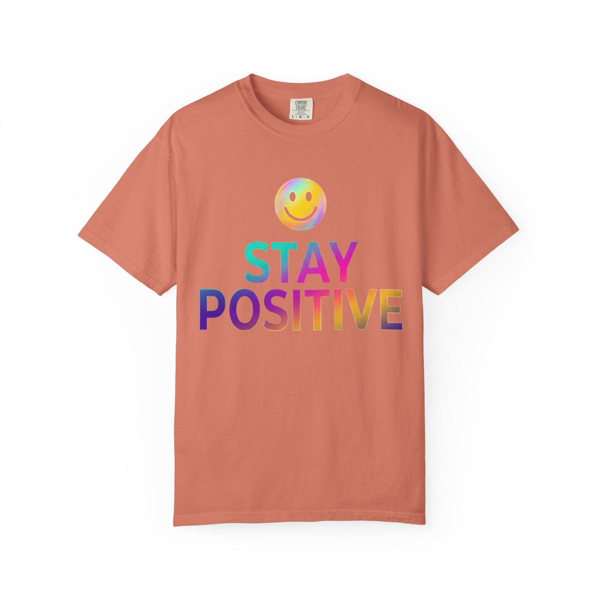 Color: Terracotta | Stay Positive Unisex Garment-Dyed Tee