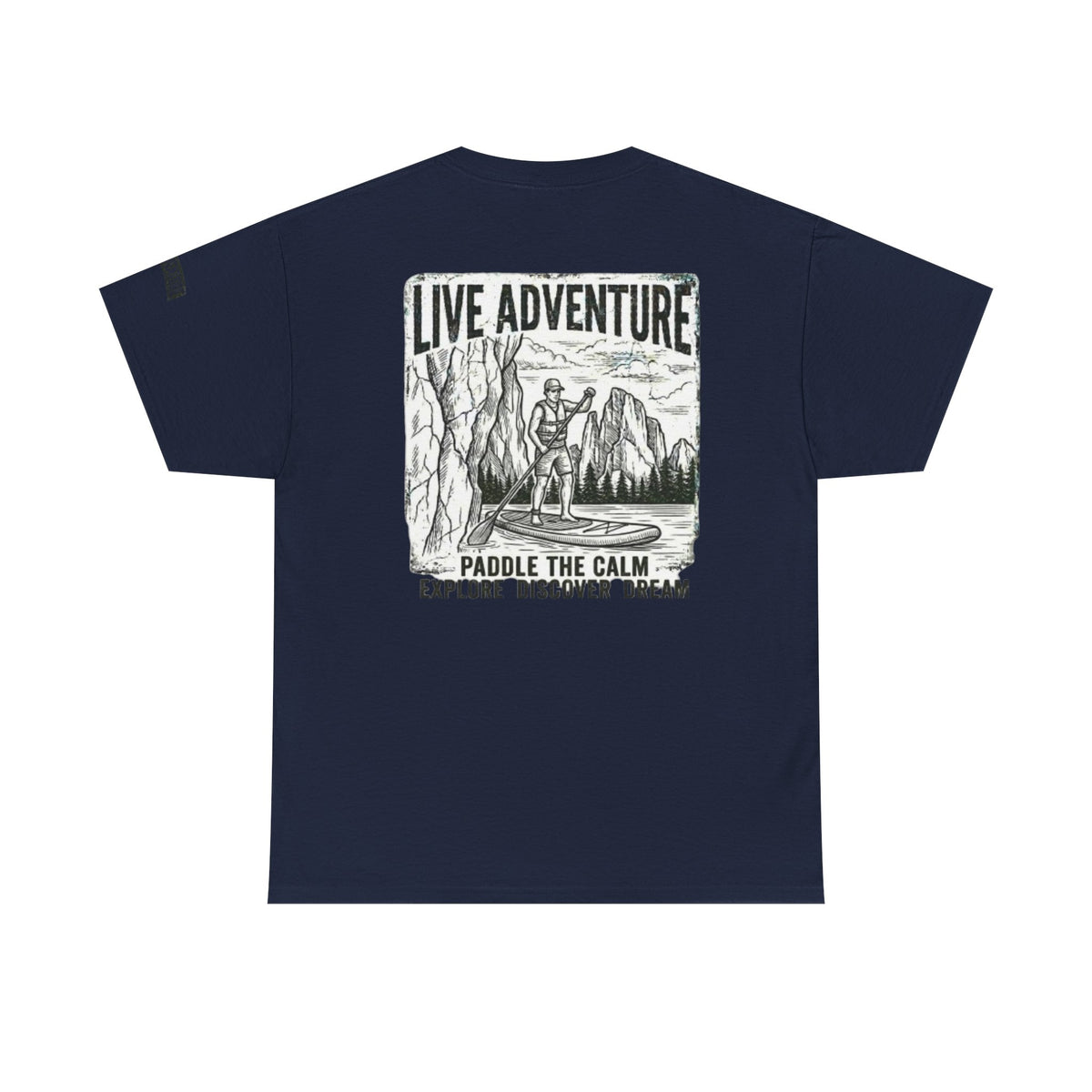 Color: Navy | Live Adventure - Paddle Board Premium Graphic Tee
