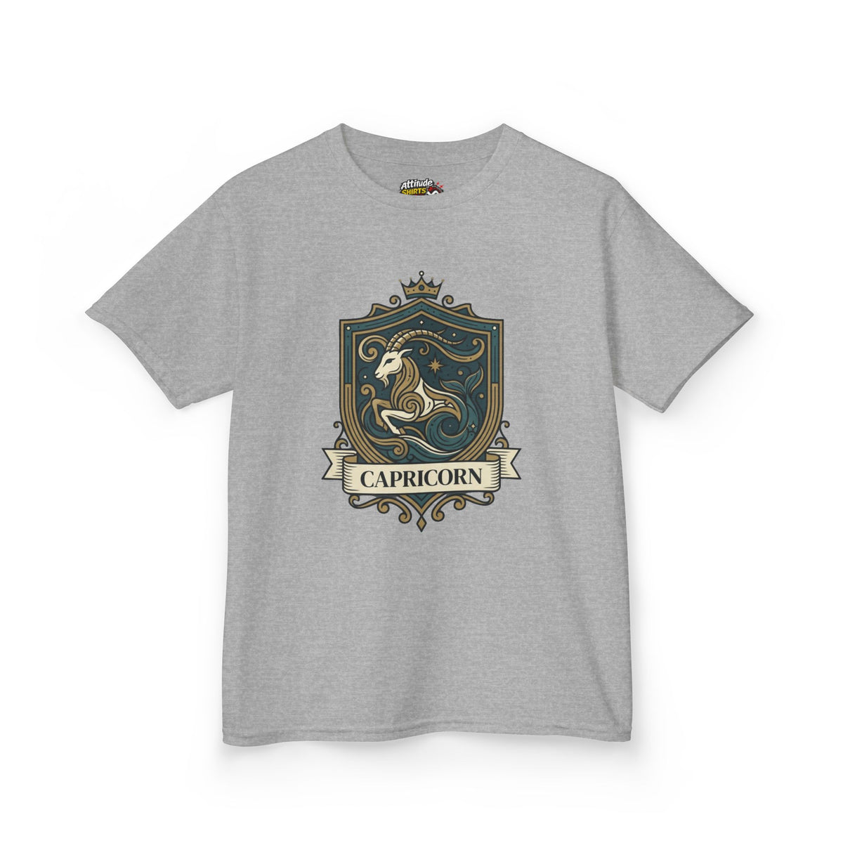 "Capricorn- The Sea-Goat Crest" Kids Tee
