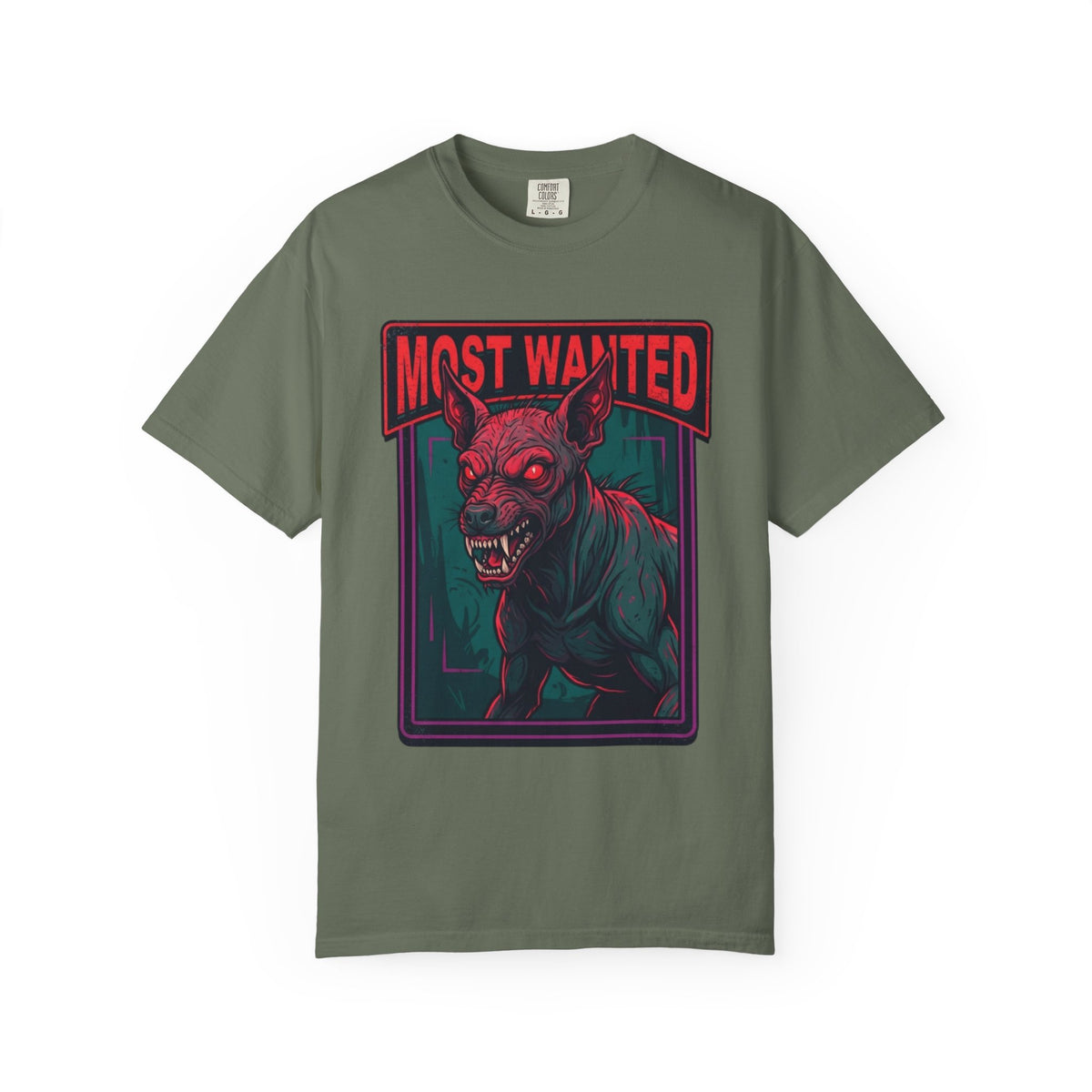 Color: Moss | Chupacabra (Puerto Rico-Latin America) Unisex Garment-Dyed Tee
