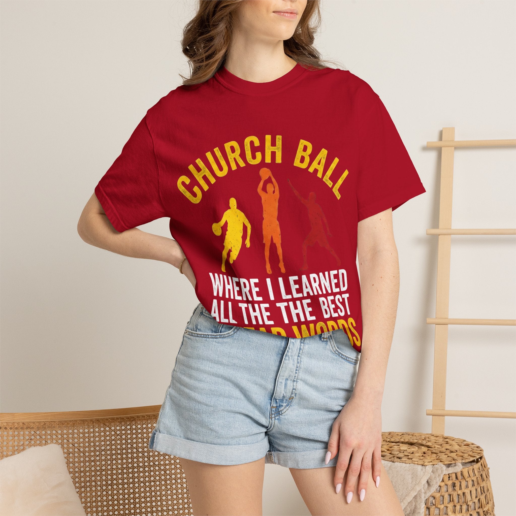 "Church Ball Swear Words" Unisex Garment-Dyed T-shirt