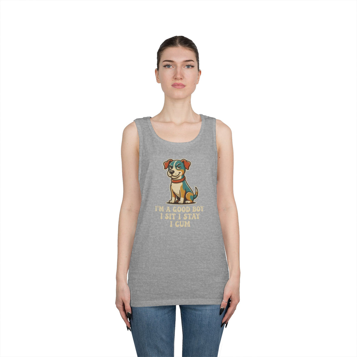 Color: Sport Grey | I'm A Good Boy Tank Top