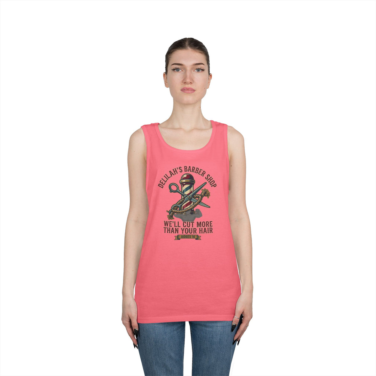 "Good Book Series Delilah's Barber Shop" Tank Top