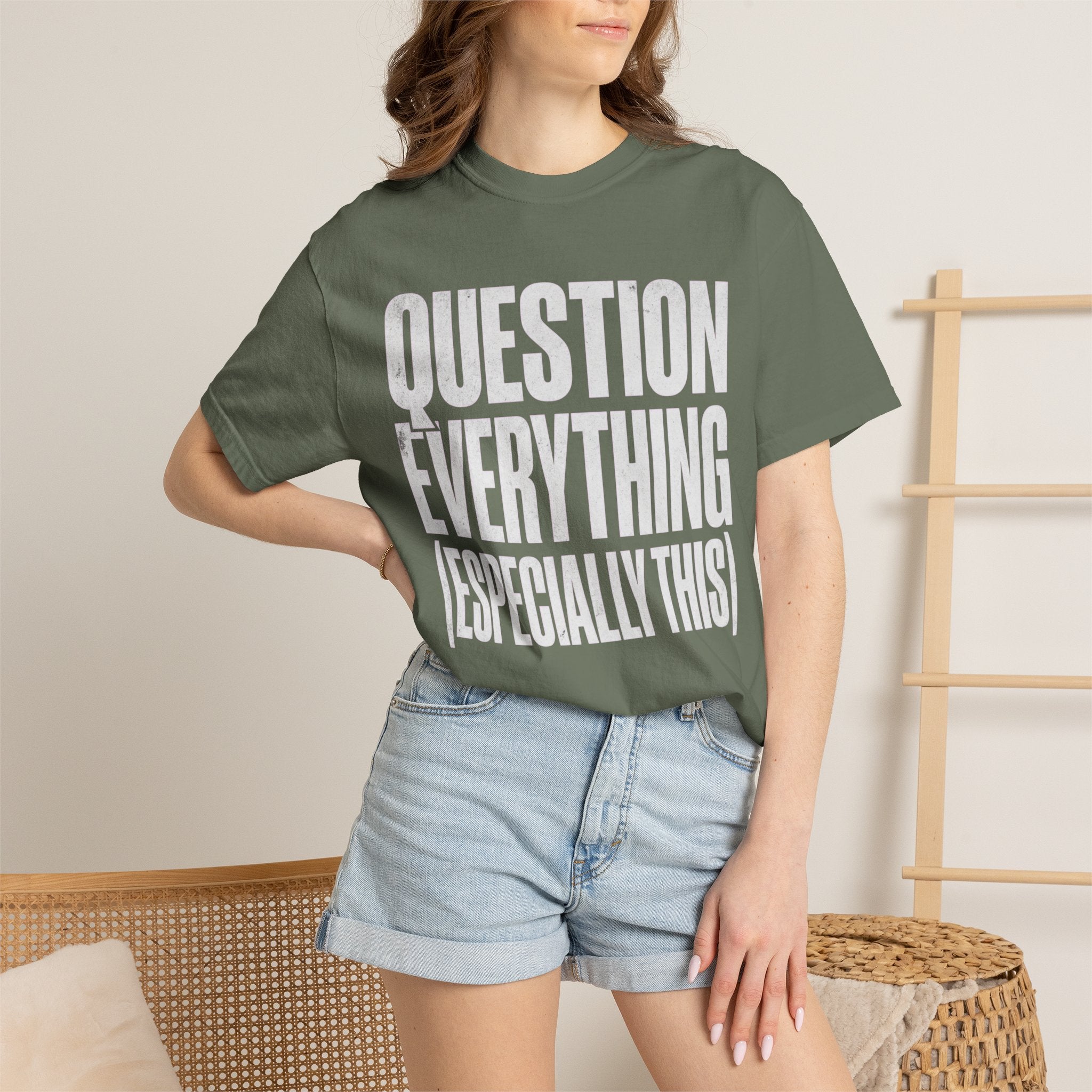 "Question Everything" Unisex Garment-Dyed Tee