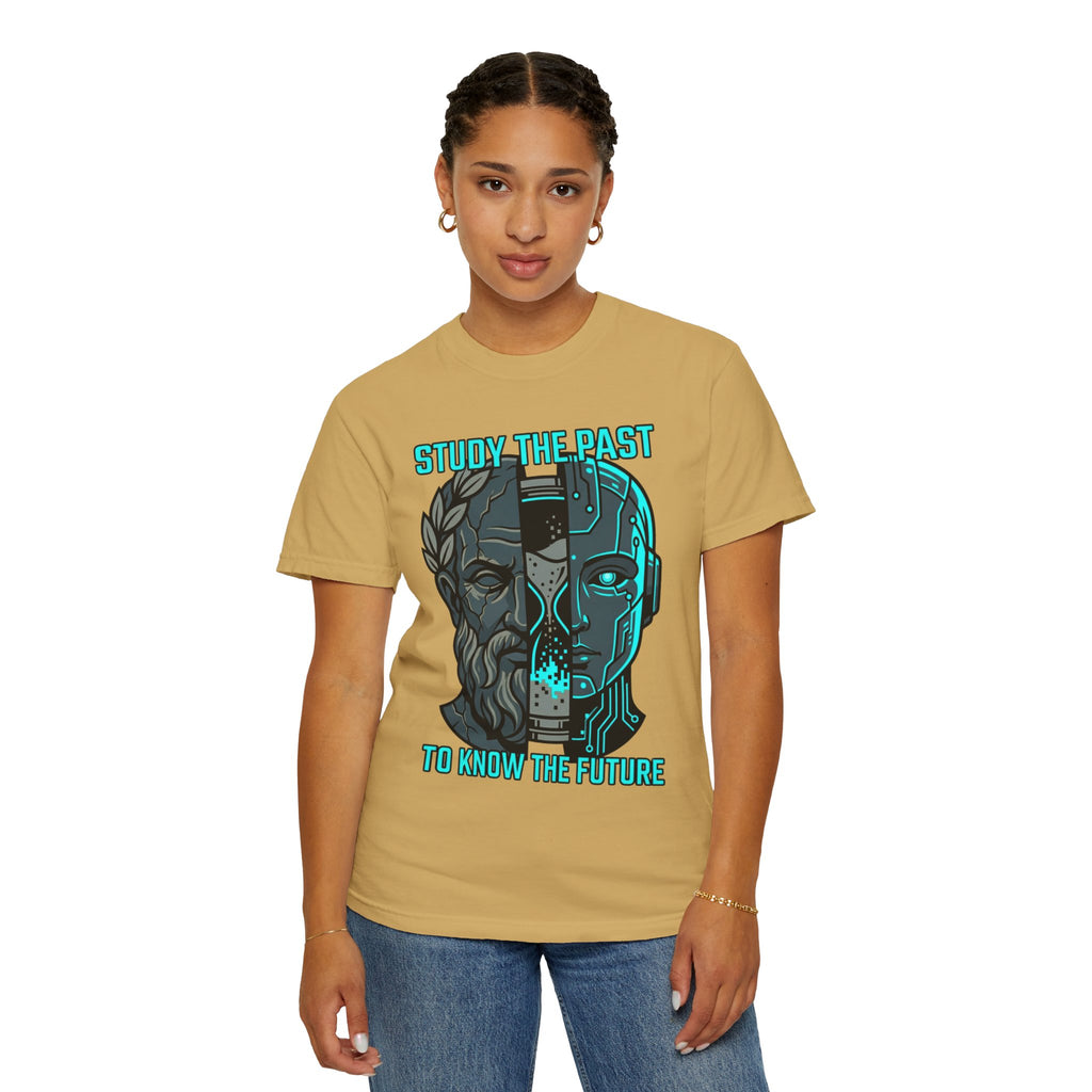 "Study the Past Know the Future" Unisex Garment-Dyed Tee