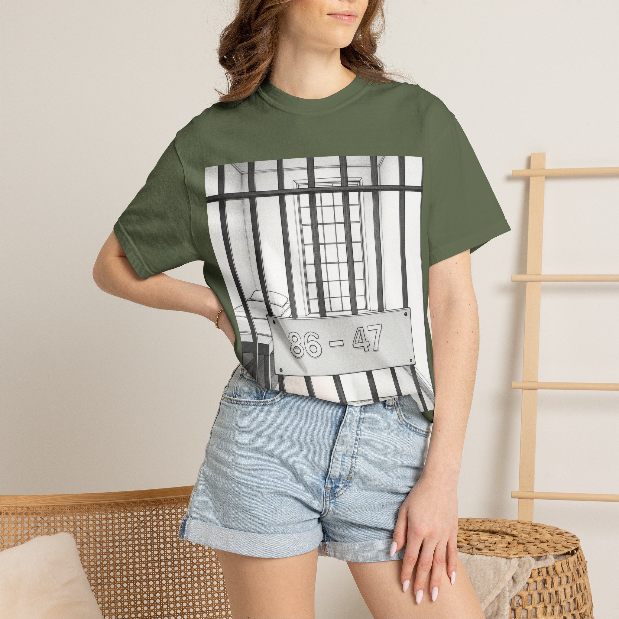 "86-47 Jail Cell" Unisex Garment-Dyed T-shirt