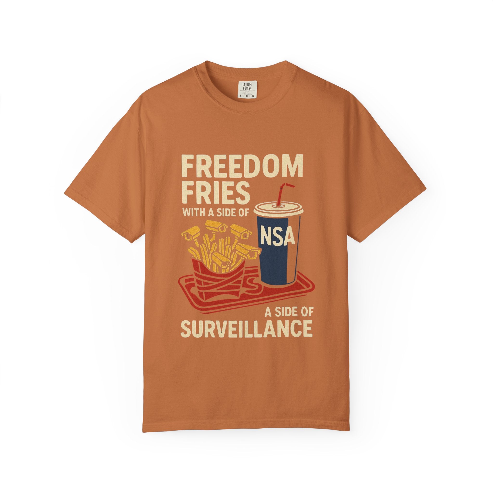 "Freedom Fries (With Extra Eyes)" Unisex Garment-Dyed T-shirt