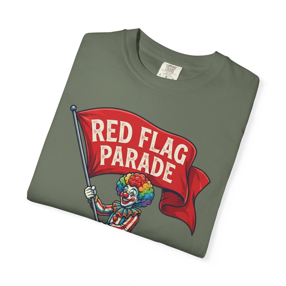 "Red Flag Parade" Unisex Garment-Dyed Tee
