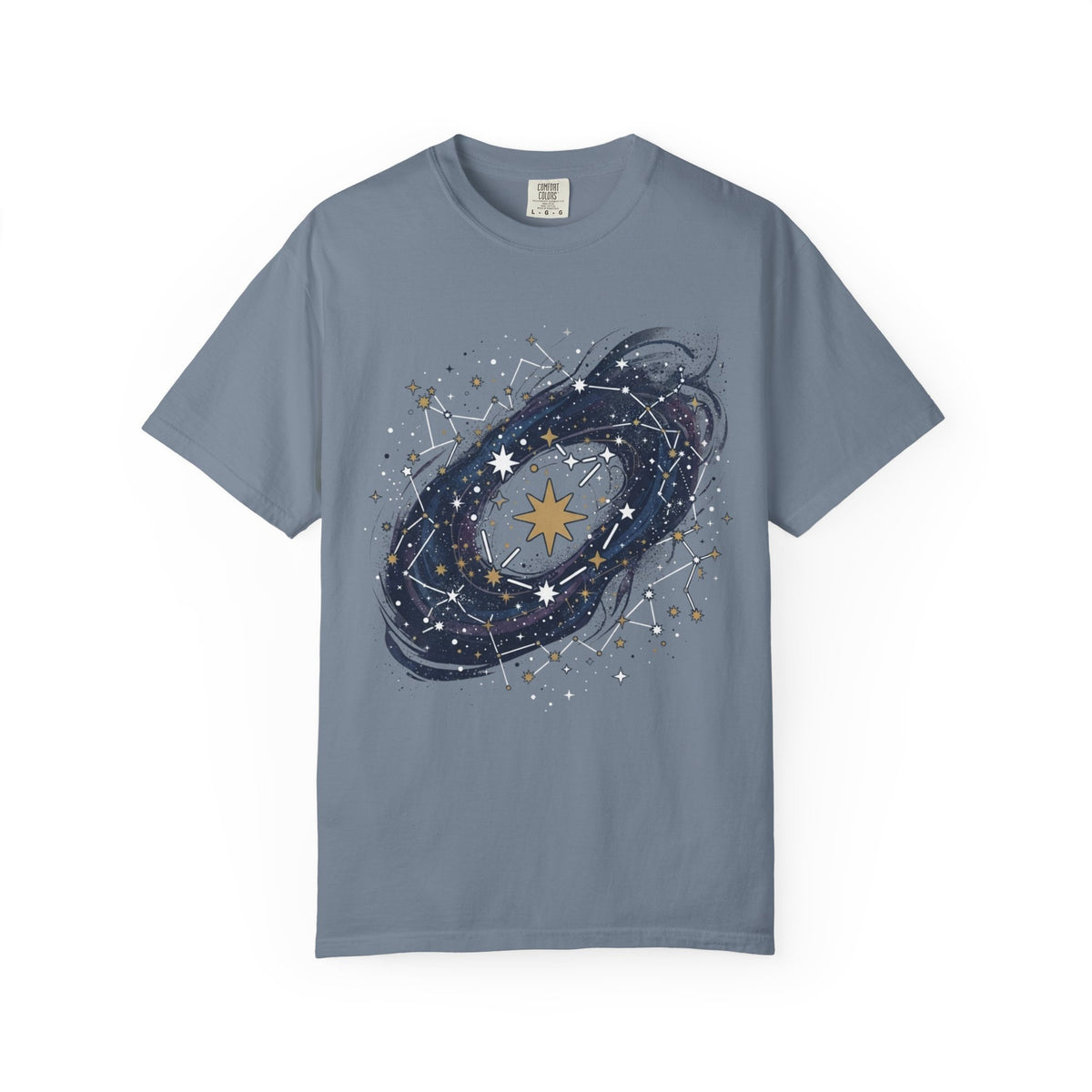 "Constellation Map (Dark Sky)" Unisex Garment-Dyed Tee