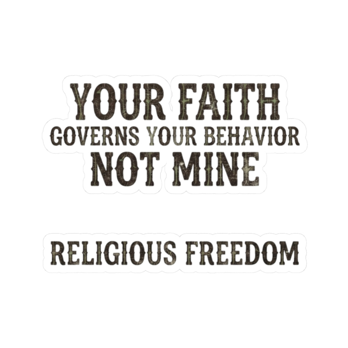 "Religious Freedom" Sticker — Main