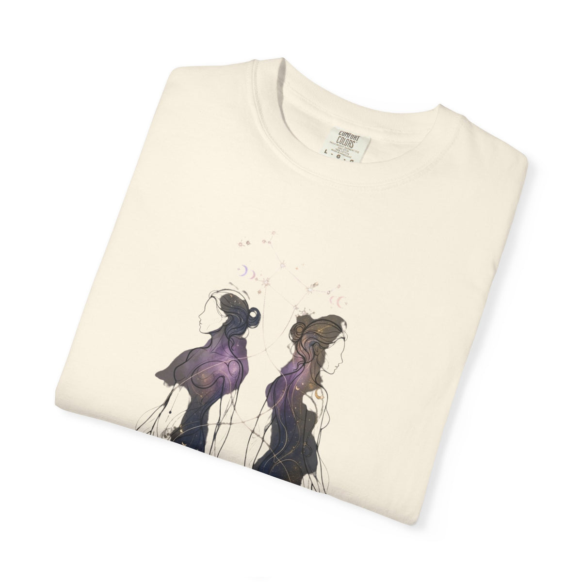 Gemini The Celestial Twins Unisex Garment-Dyed Tee