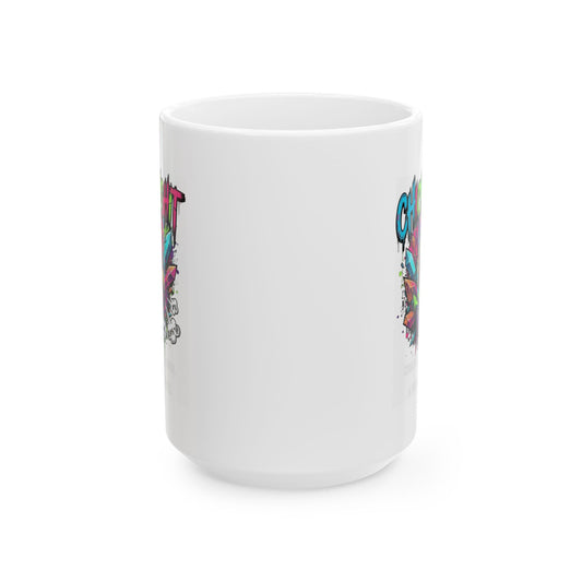"Chickenshit" White Ceramic Mug