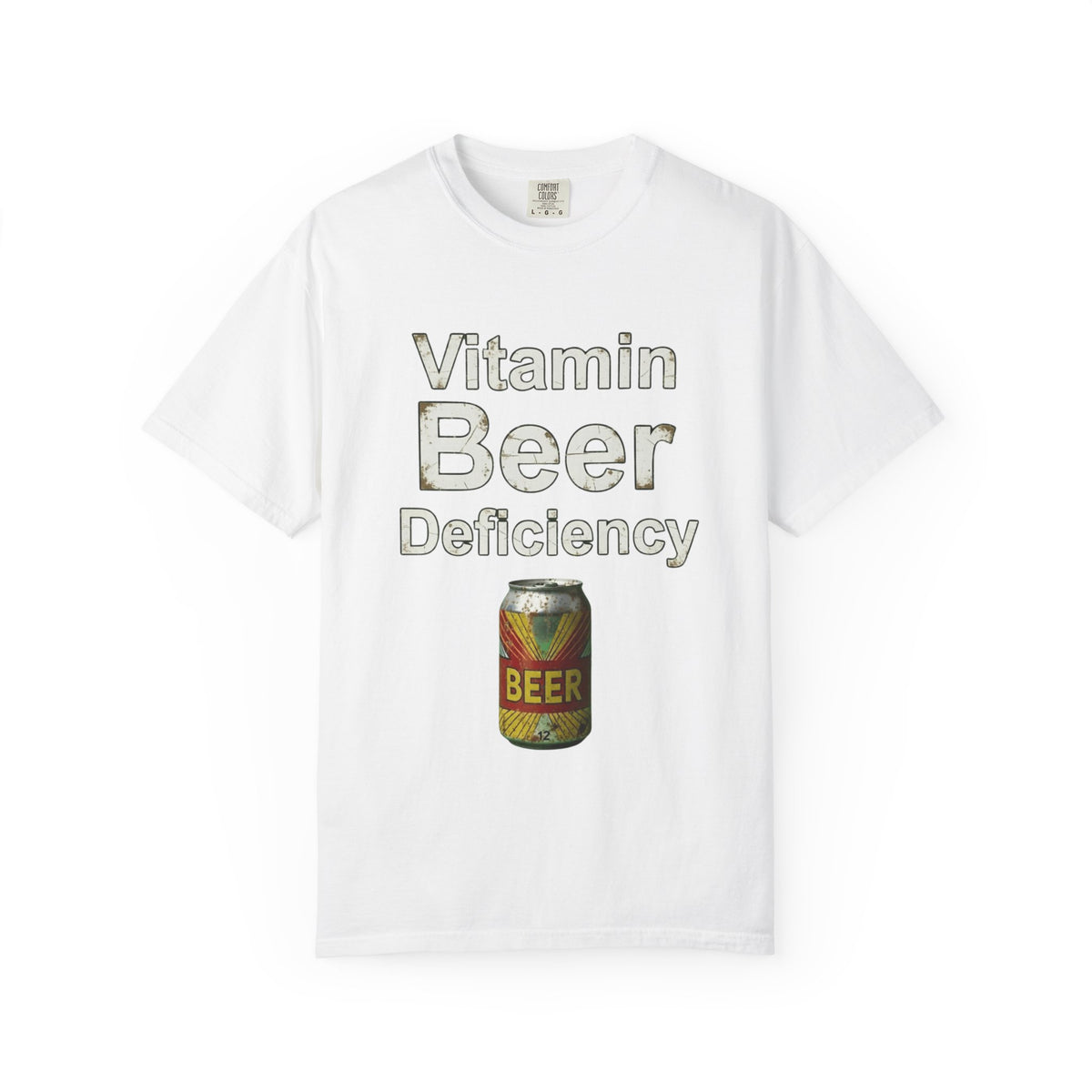 Color: White | Vitamin Beer Unisex Garment-Dyed T-shirt