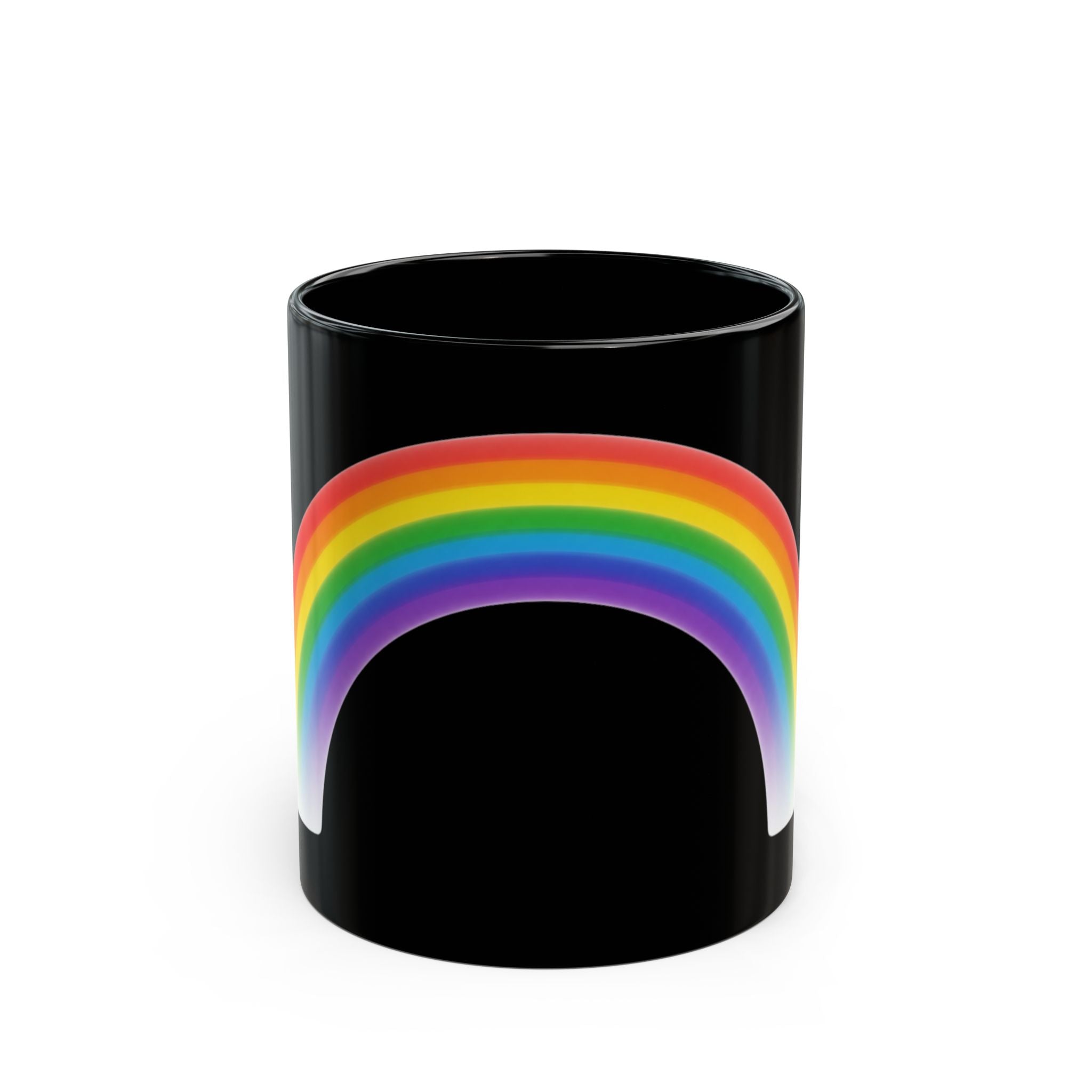 "Gay Away the Pray" Black Ceramic Mug — Graphic