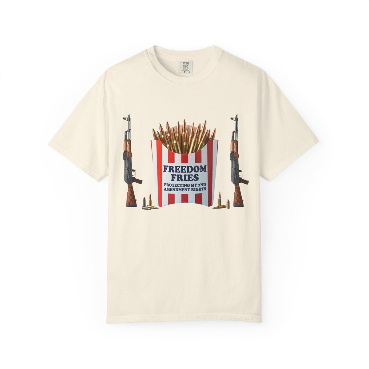 Color: Ivory | Freedom Fries Unisex Garment-Dyed Tee