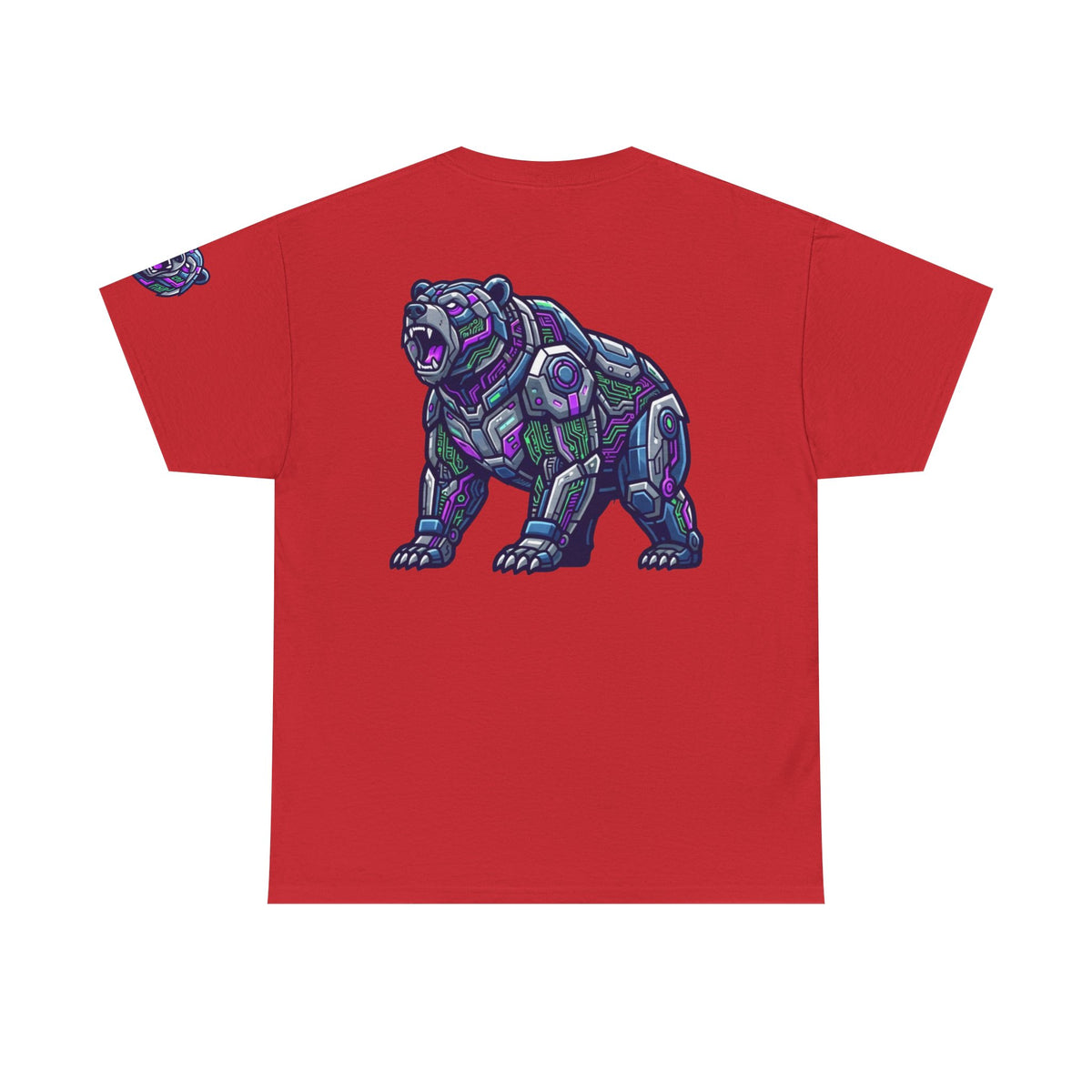 Color: Red | Cyber Bear Premium Graphic Tee