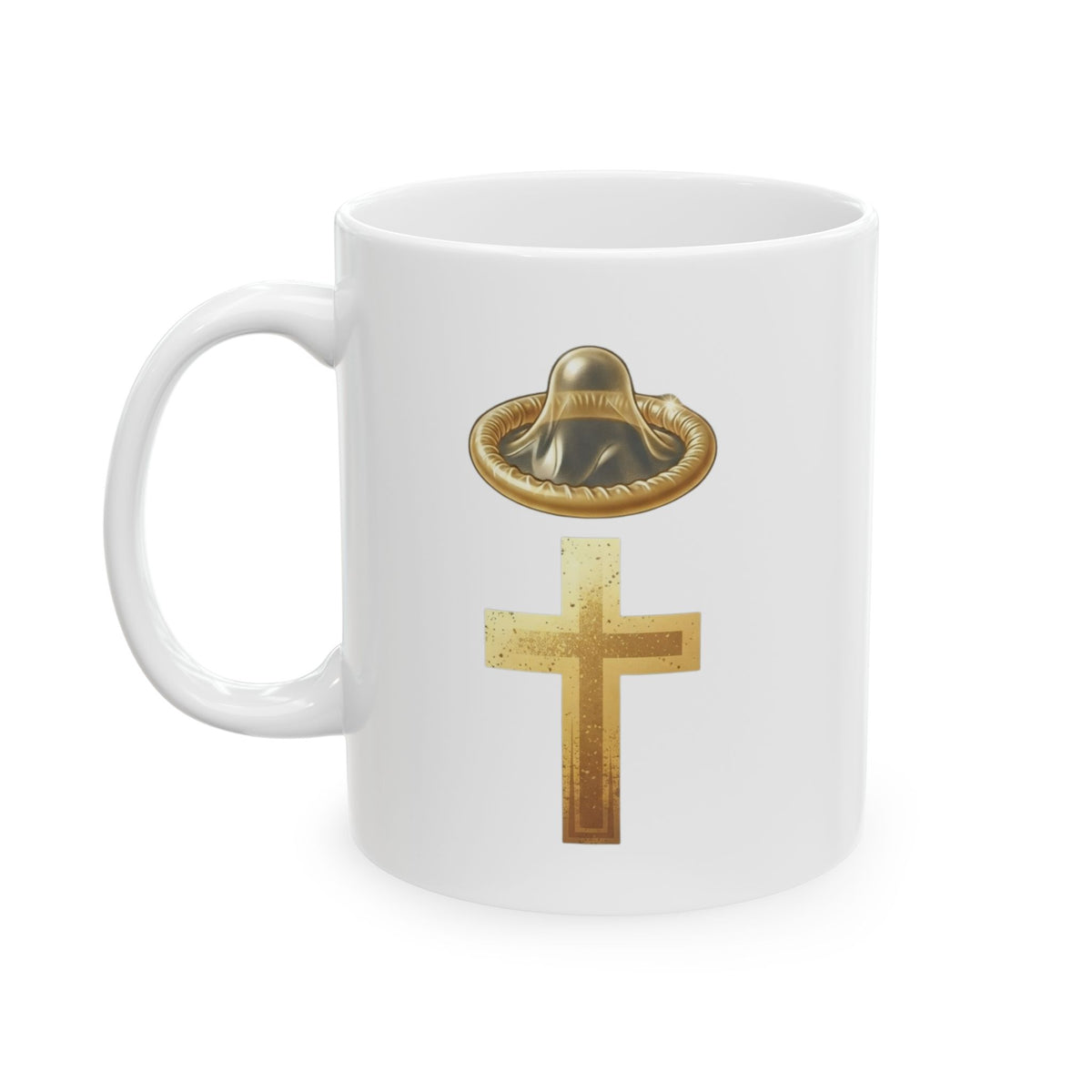 "Good Book Series The Holy Shield" White Ceramic Mug — Graphic
