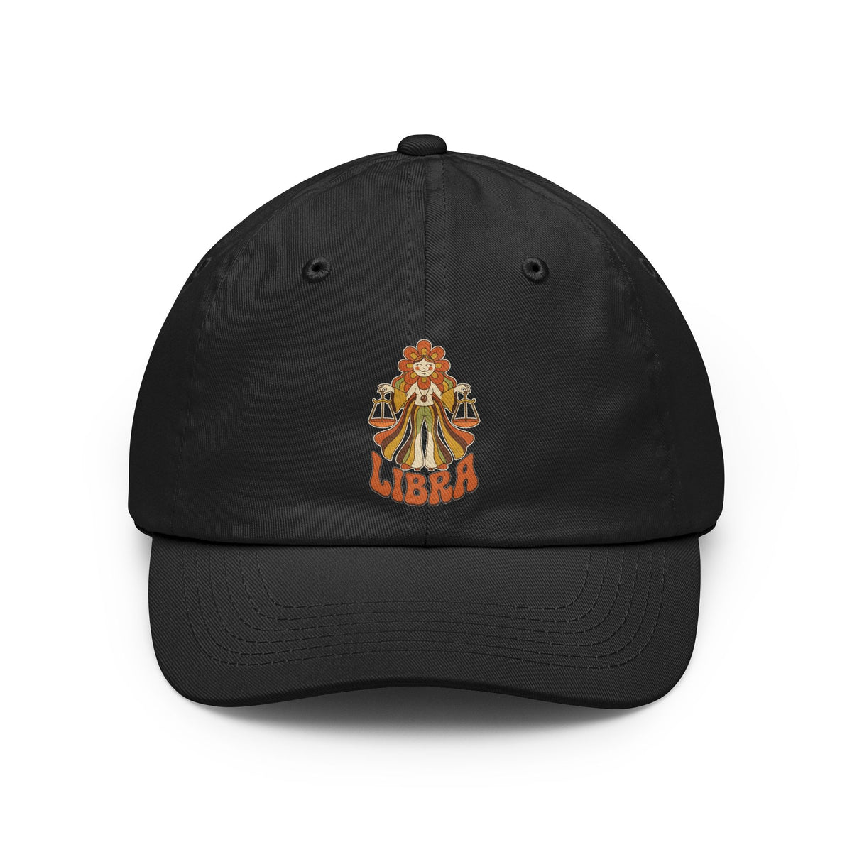 Color: Black | Retro Mascot Groovy Libra Dad Hat
