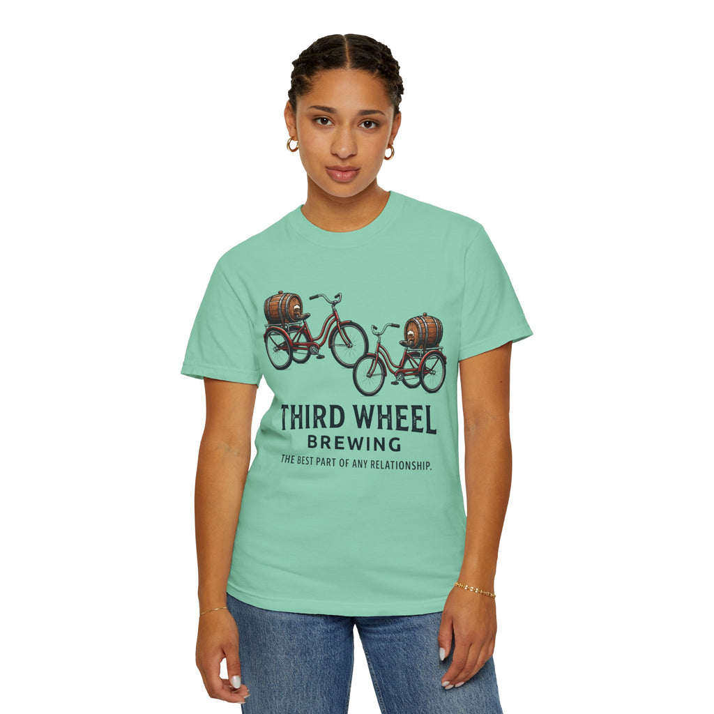 "Third Wheel Brewing" Unisex Garment-Dyed Tee