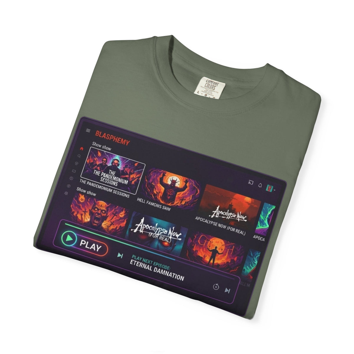 "Good Book Series Blasphemy & Chill" Unisex Garment-Dyed Tee