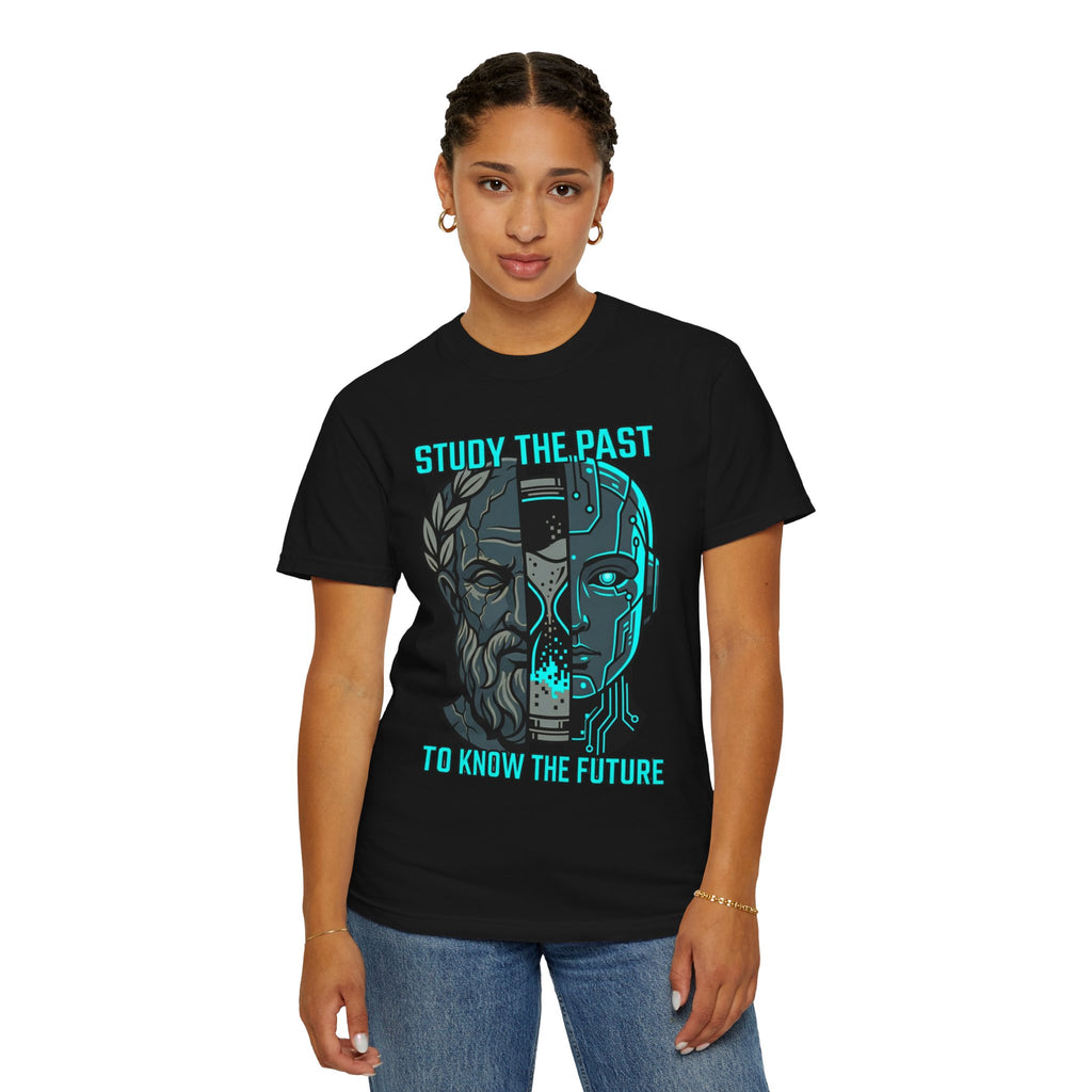 "Study the Past Know the Future" Unisex Garment-Dyed Tee