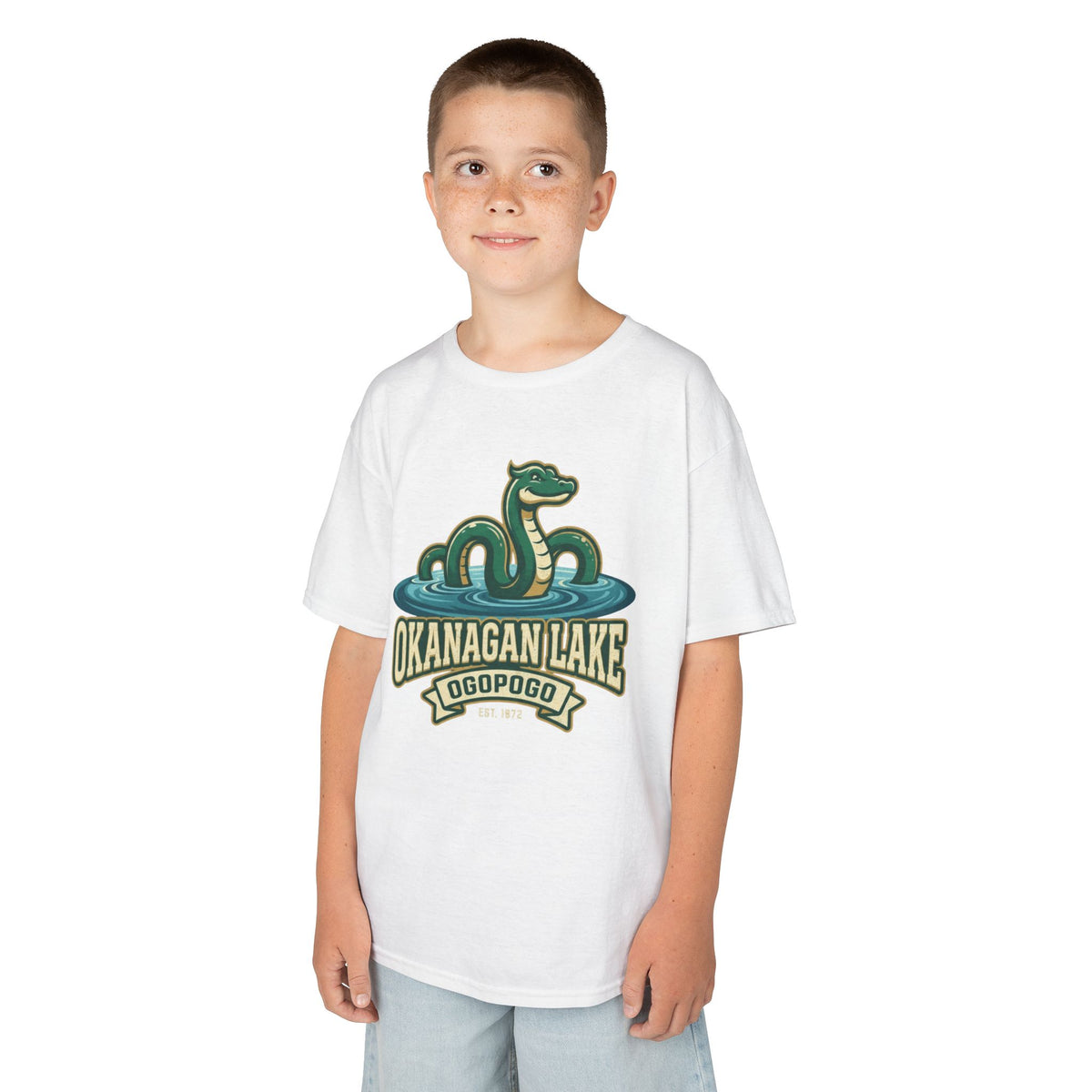 Color: White | Ogopogo (Canada) Kids Tee