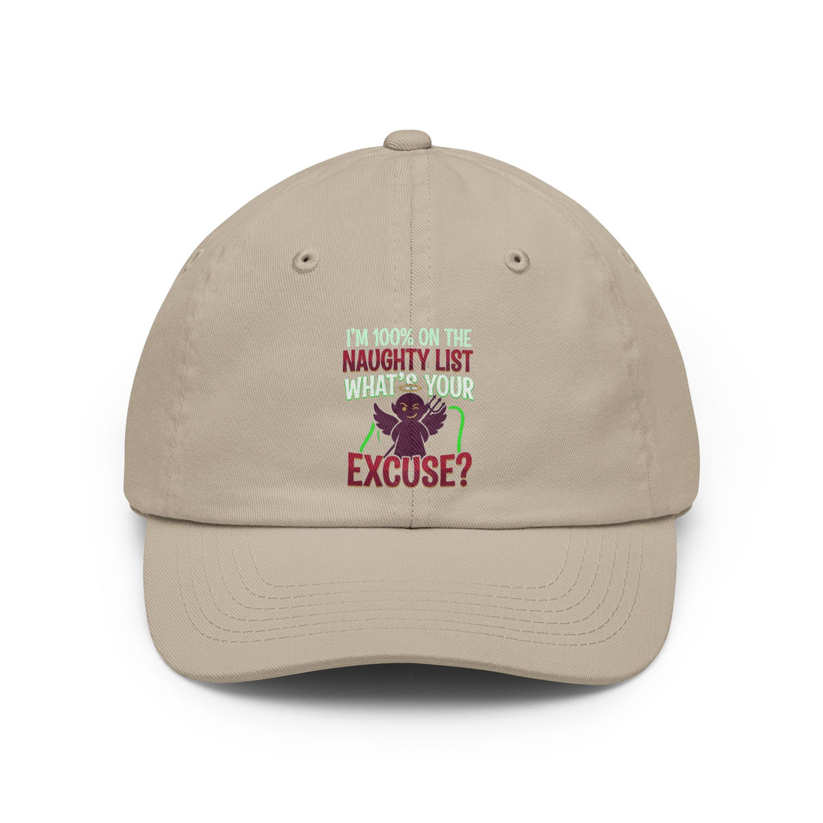 Color: Stone | On The Naughty List Dad Hat