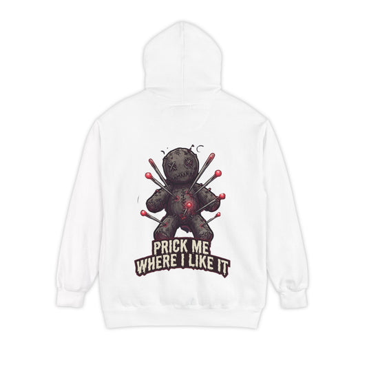 Color: White | Prick Me Where I Like It Garment-Dyed Hoodie