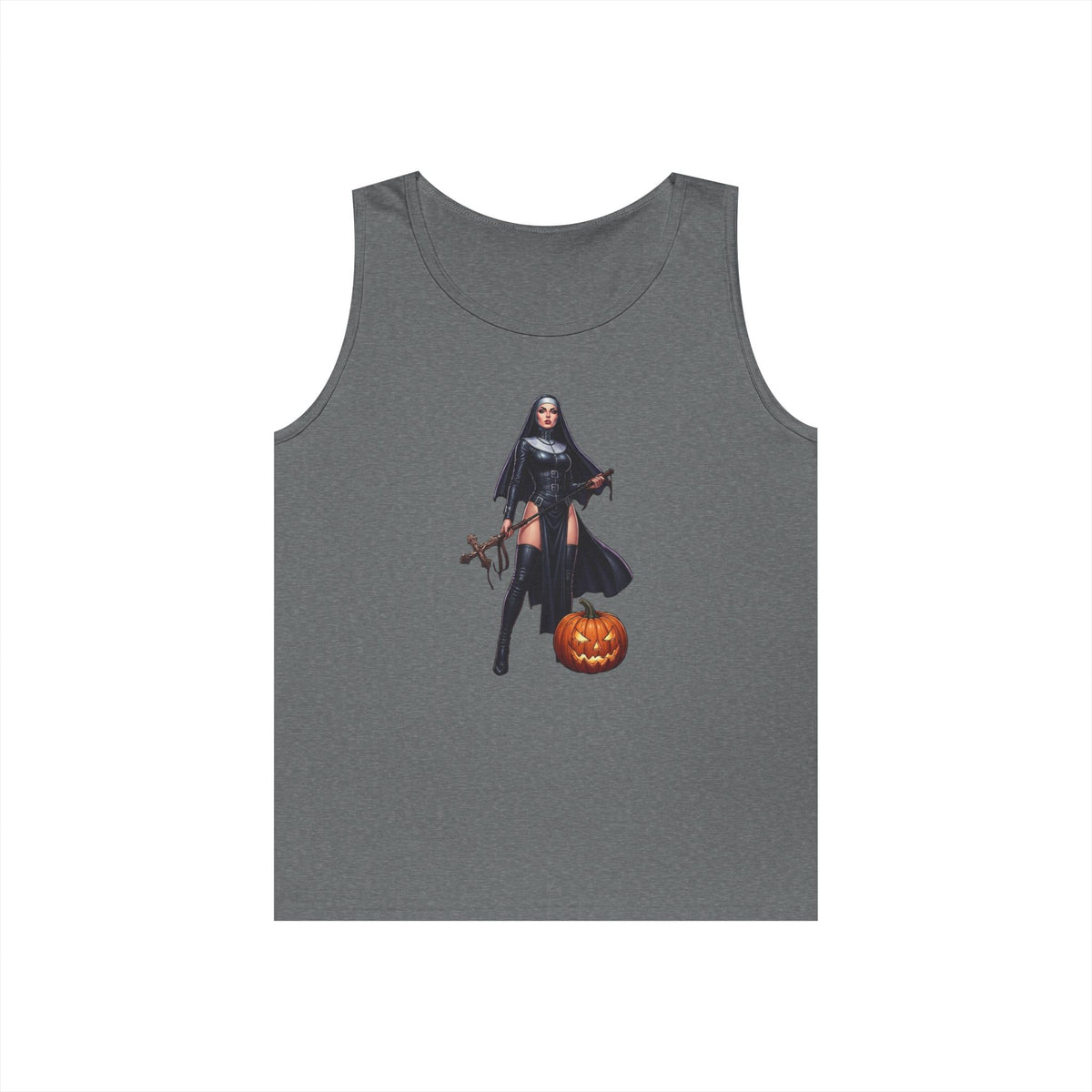 Color: Graphite Heather | Sexy Halloween Nun Tank Top