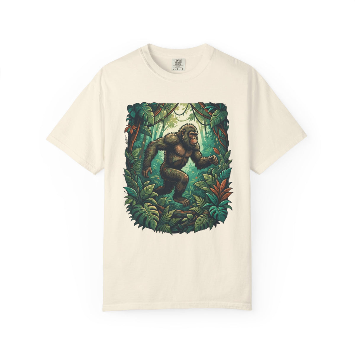 Color: Ivory | The Bukit Timah Monkey Man (Singapore) Unisex Garment-Dyed Tee