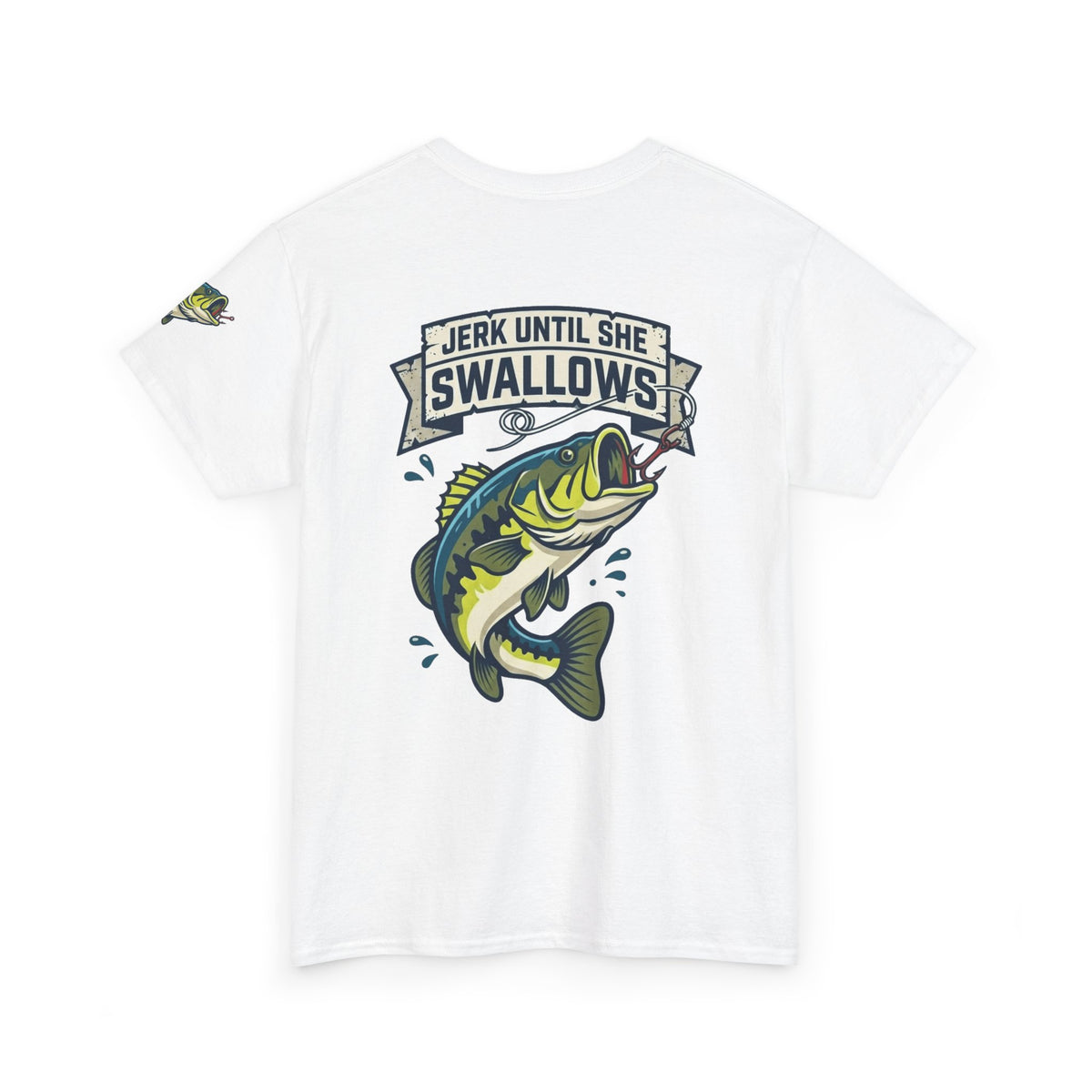 Color: White | Jerk Until She Swallows Premium Graphic Tee