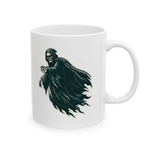 "Time Is A Thief Day" White Ceramic Mug — Graphic