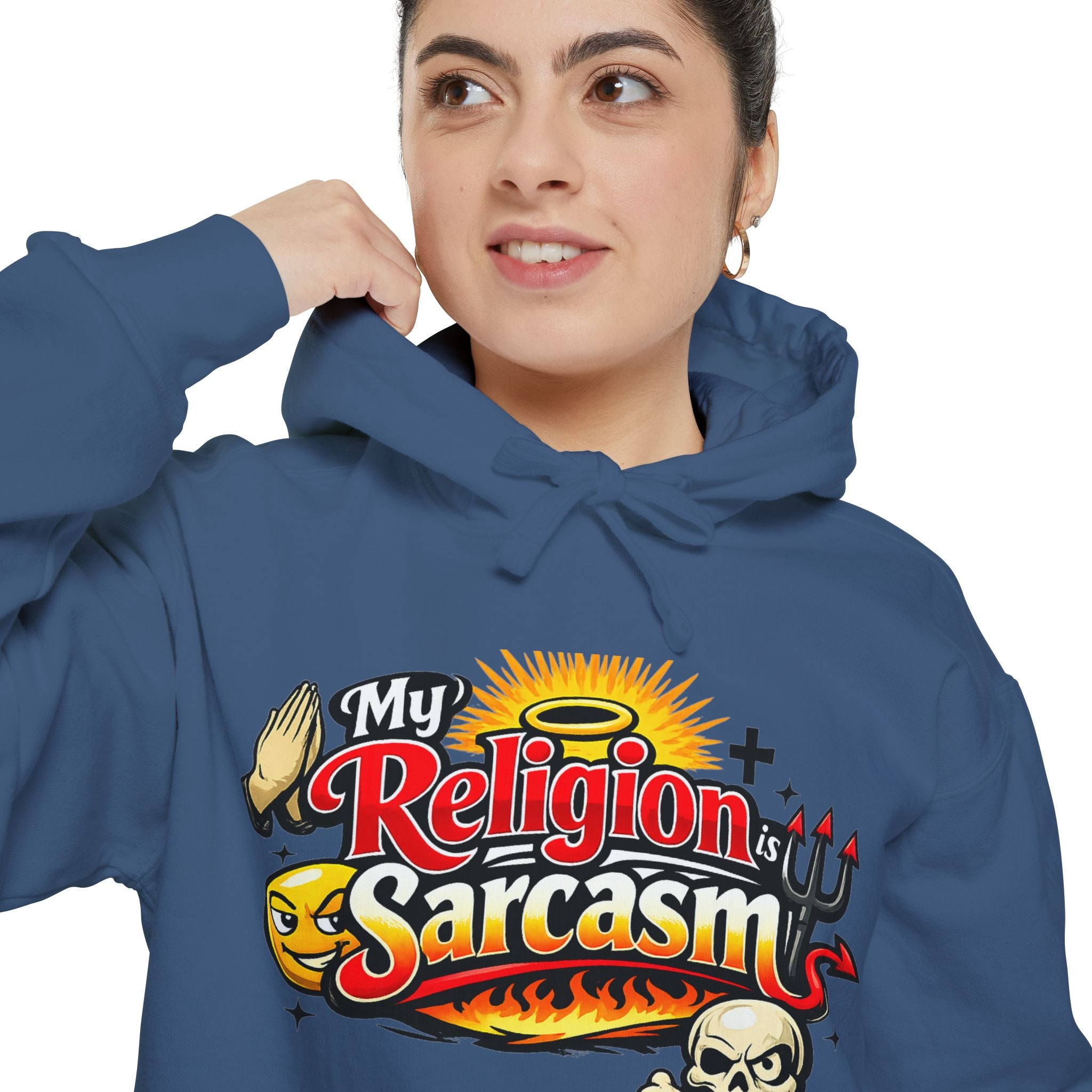 Sarcasm is My Savior | Garment-Dyed Hoodie — AttitudeShirts