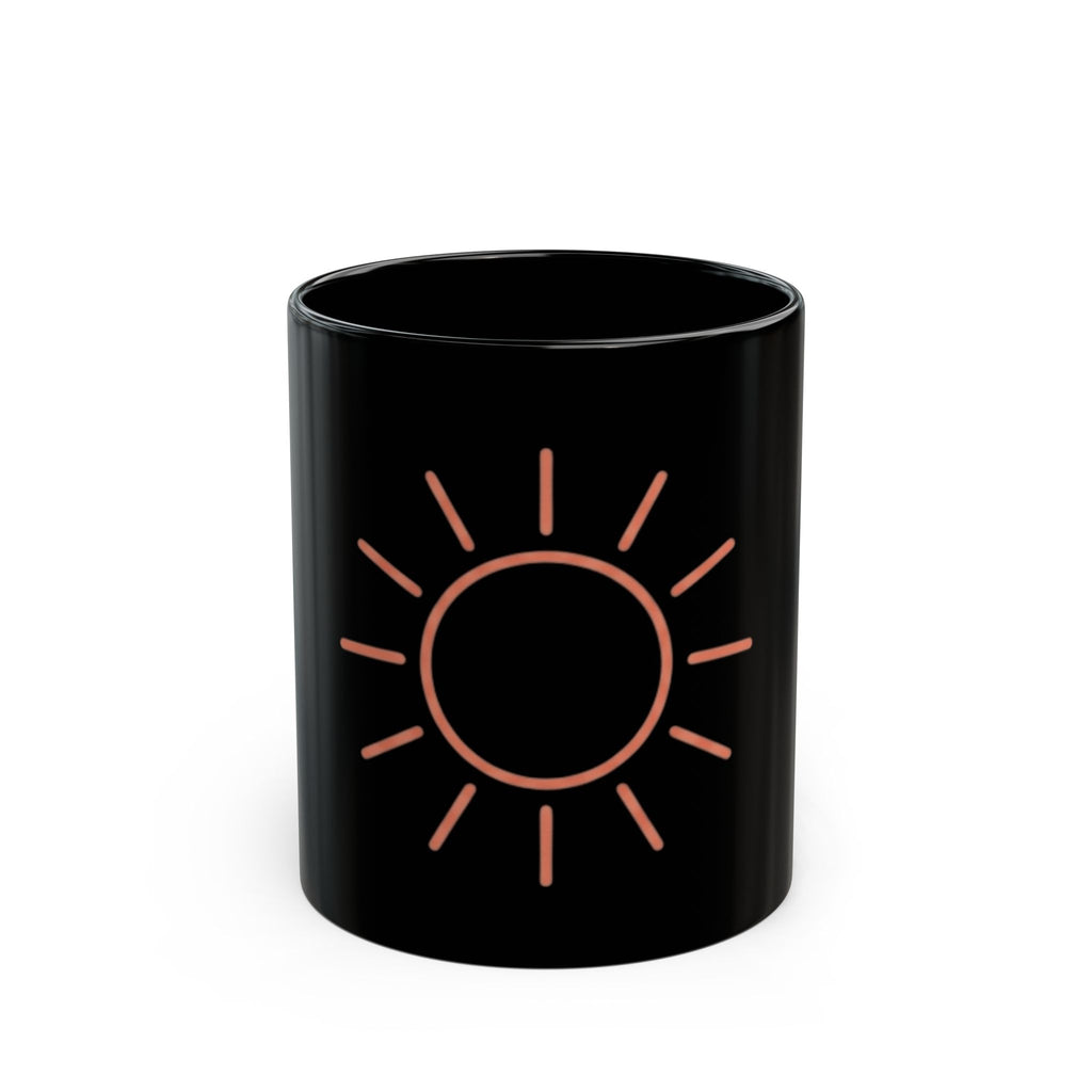 "Sun" Black Ceramic Mug — Graphic