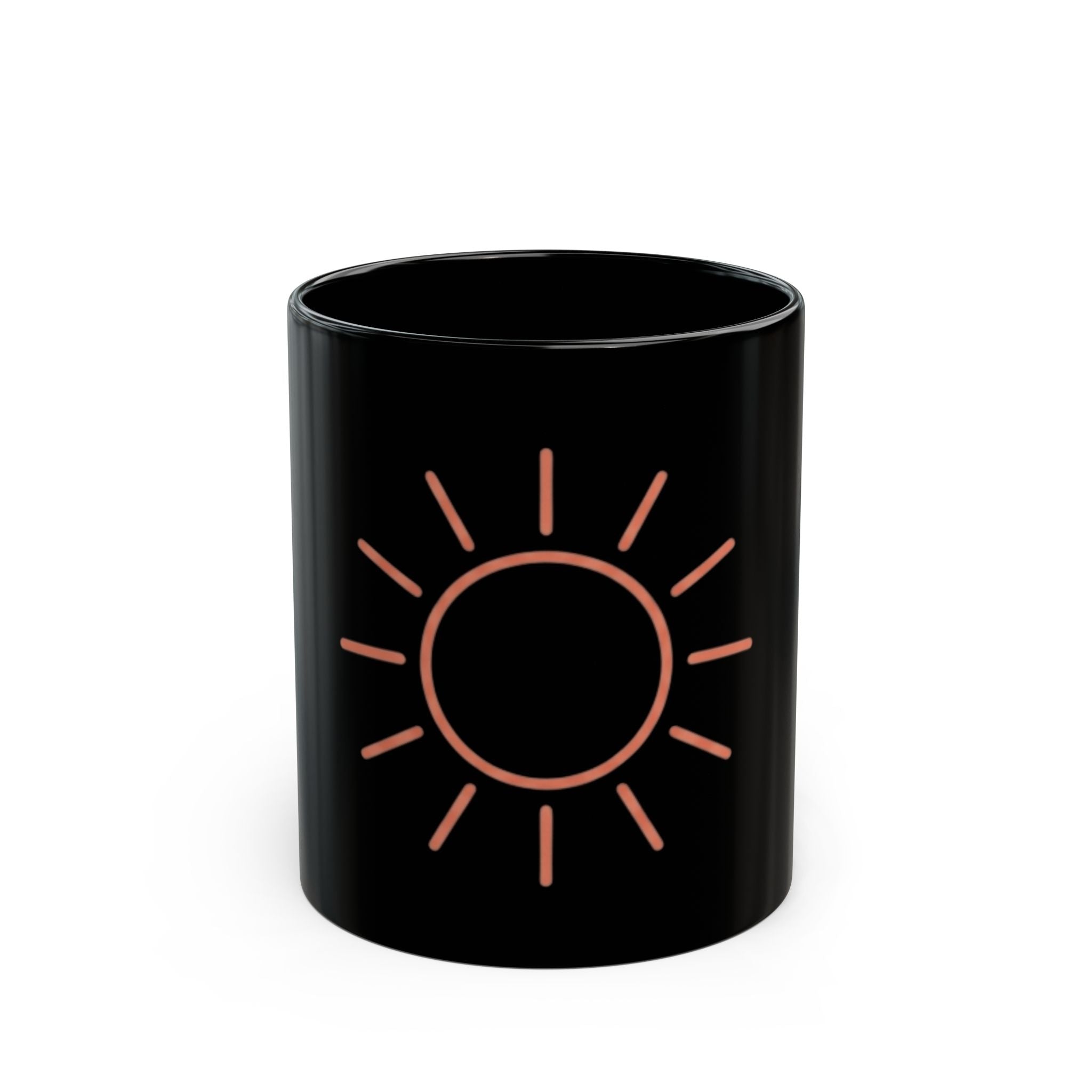 "Sun" Black Ceramic Mug — Graphic
