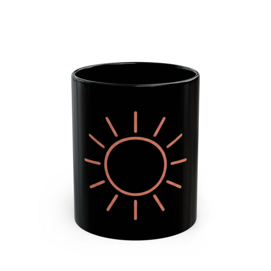 "Sun" Black Ceramic Mug — Graphic