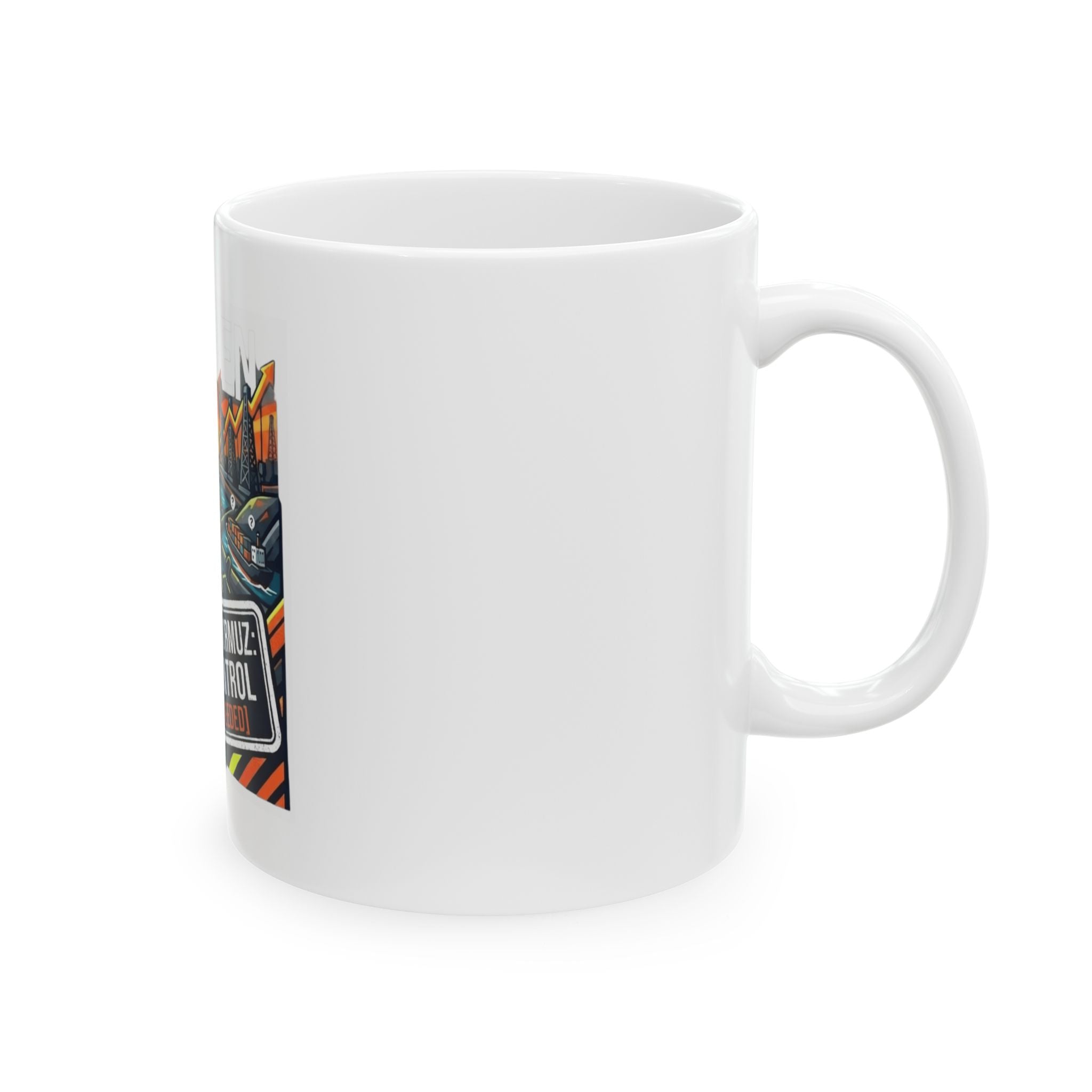 "Straight Of Hormuz is Open" White Ceramic Mug