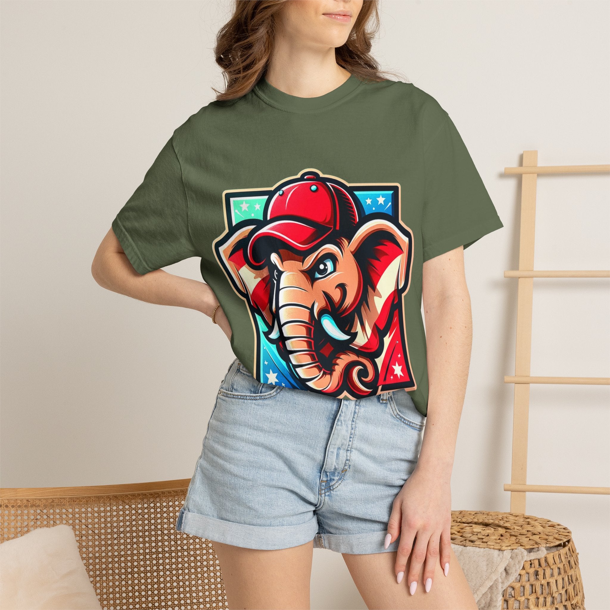 "The Patriot Elephant" Unisex Garment-Dyed T-shirt