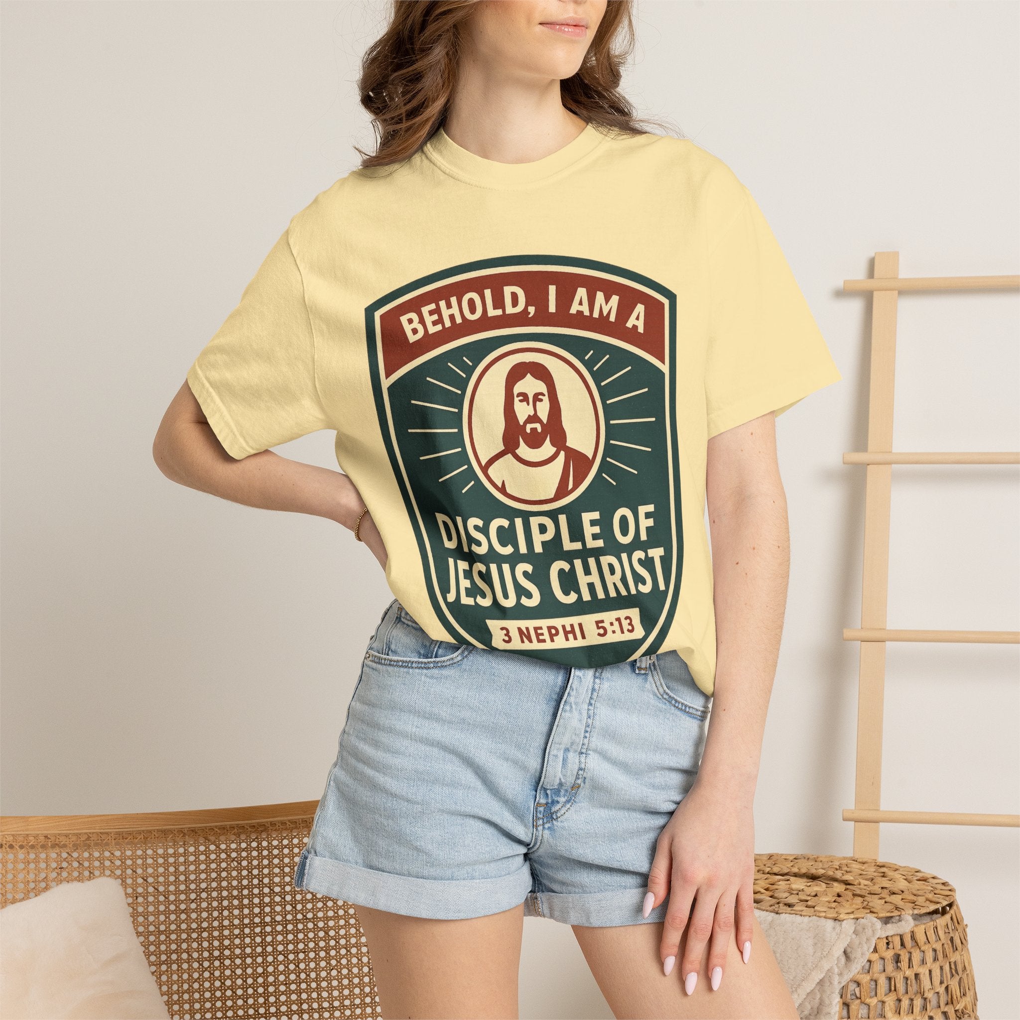 "Behold, I am a Disciple of Jesus Christ" Unisex Garment-Dyed T-shirt