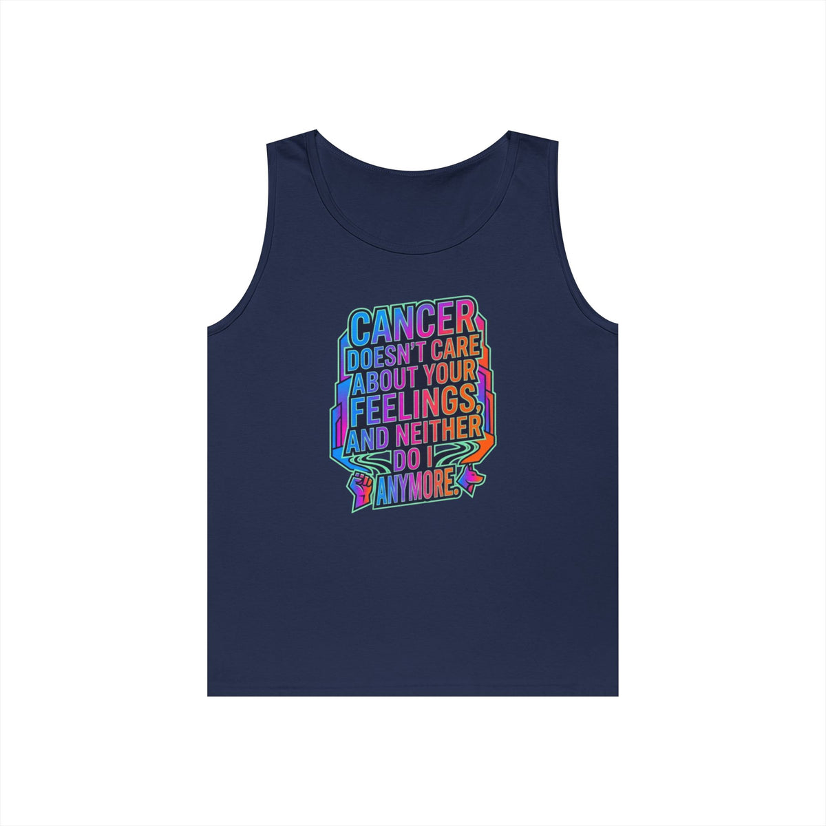 Color: Navy | Cancer Doesn't Care About Your Feelings Tank Top