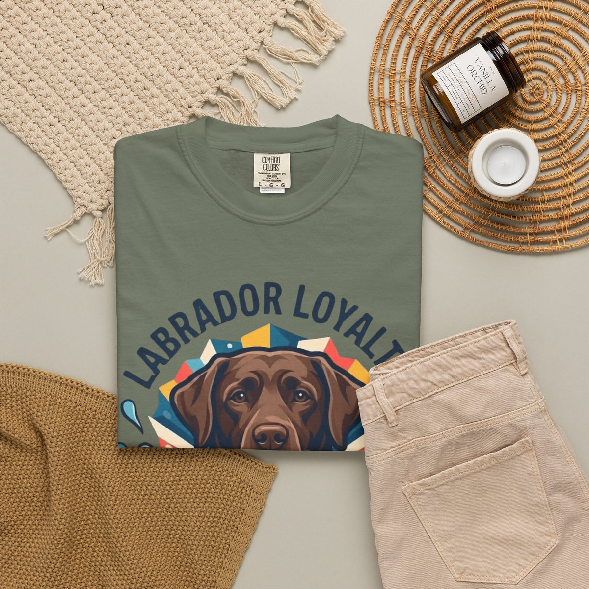 Labrador Loyalty Swim Fetch Unisex Garment-Dyed Tee