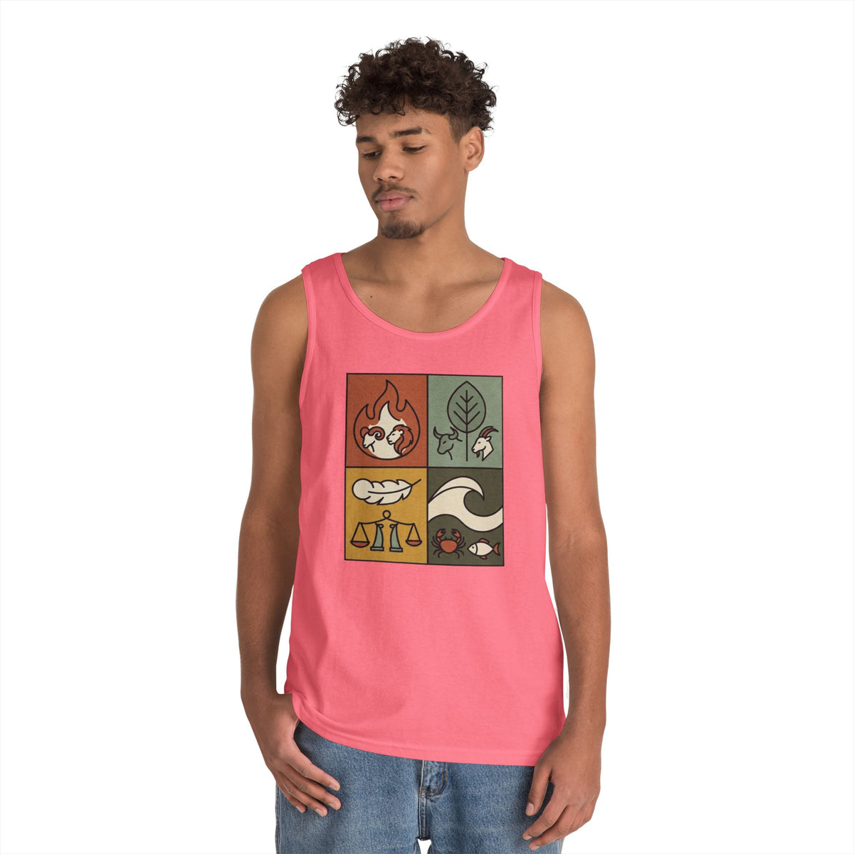"Four Elements- Fire, Earth, Air, Water" Tank Top