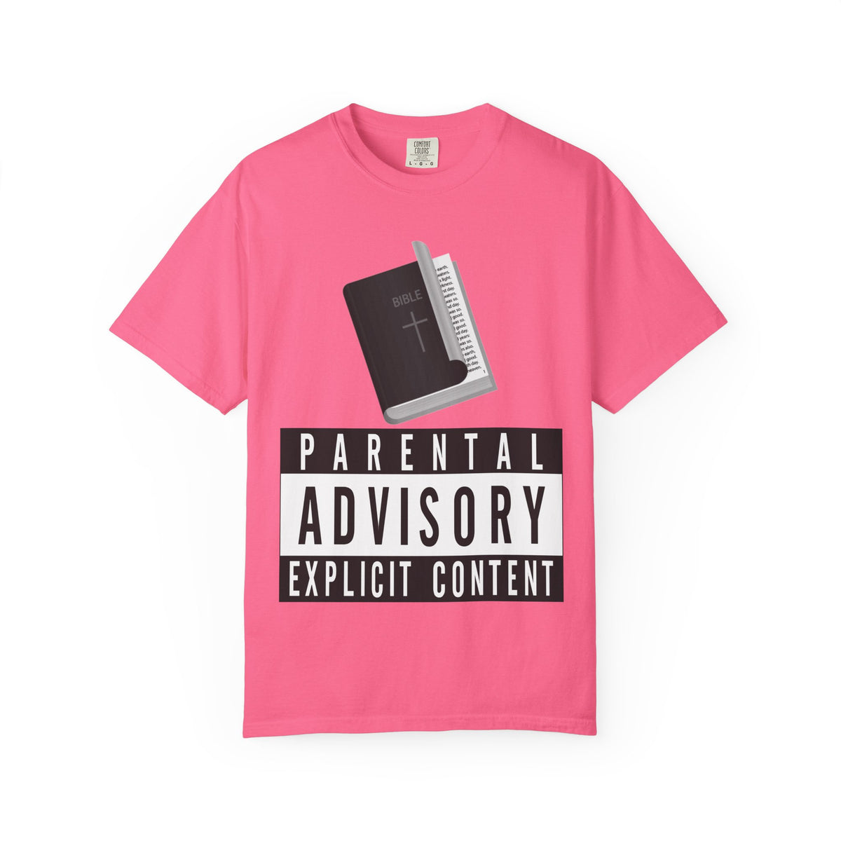 Color: Crunchberry | Rated R for Religious Unisex Garment-Dyed T-shirt